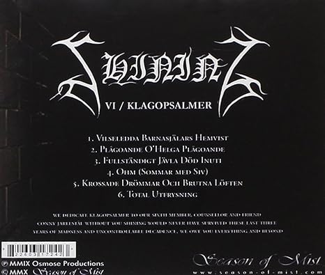 Shining – VI - Klagopsalmer (Used CD)