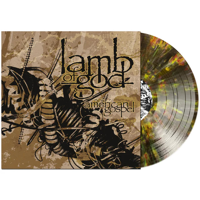 Lamb of God - New American Gospel (Clear Black With White & Gold Splatter Vinyl)
