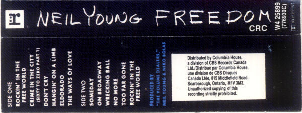 Neil Young – Freedom (Used cassette)