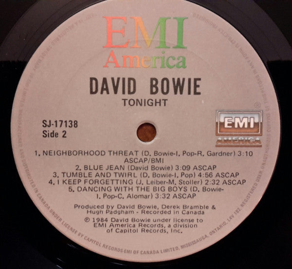 David Bowie – Tonight (Used vinyl)