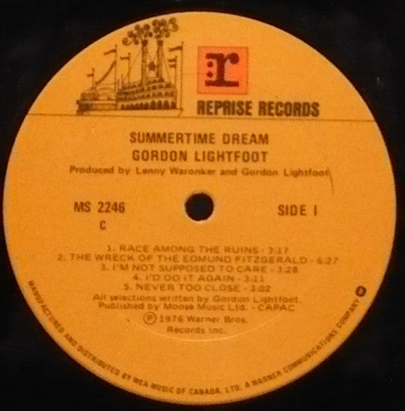 Gordon Lightfoot – Summertime Dream (Used vinyl)