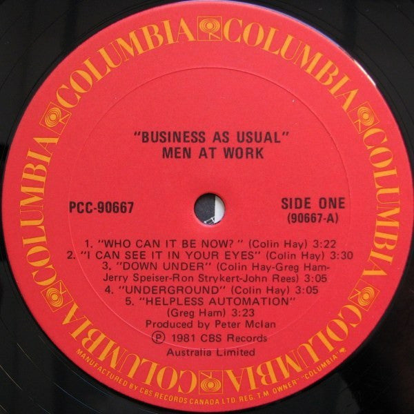 Men At Work – Business As Usual (Used vinyl)