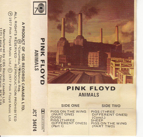 Pink Floyd – Animals (Used cassette) (Yellow labels)