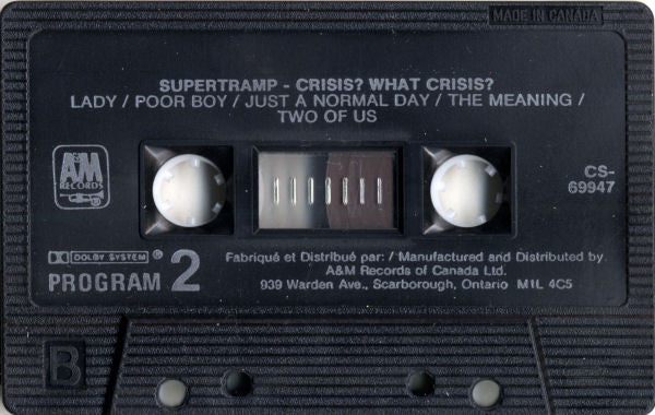 Supertramp – Crisis? What Crisis? (Used cassette)