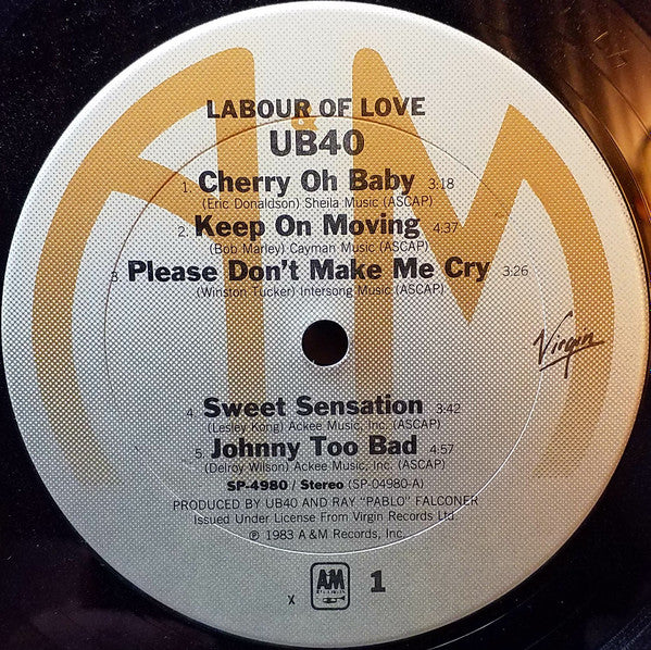 UB40 – Labour Of Love (Used vinyl)