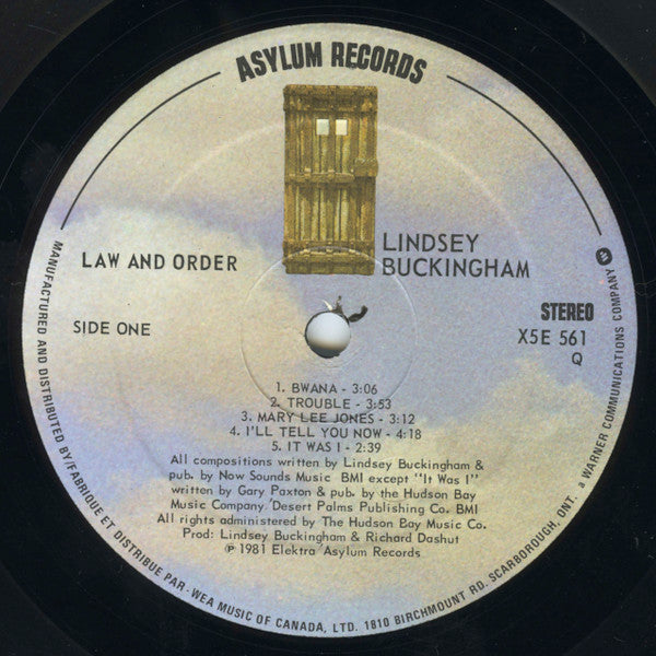 Lindsey Buckingham – Law And Order (Used vinyl)