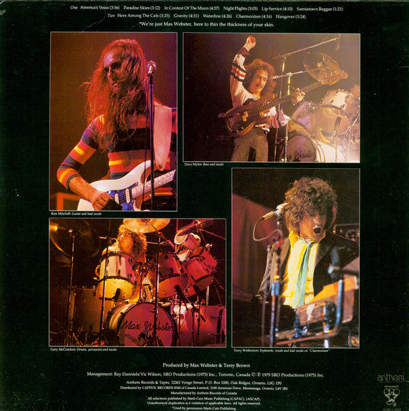 Max Webster – Live Magnetic Air (Used vinyl)
