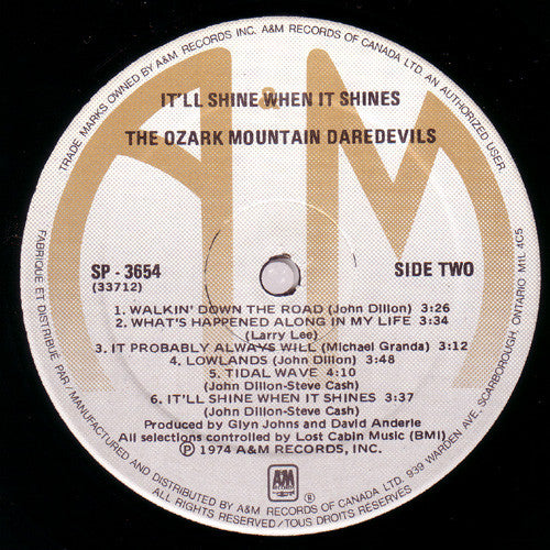 The Ozark Mountain Daredevils – It'll Shine When It Shines (Used vinyl)