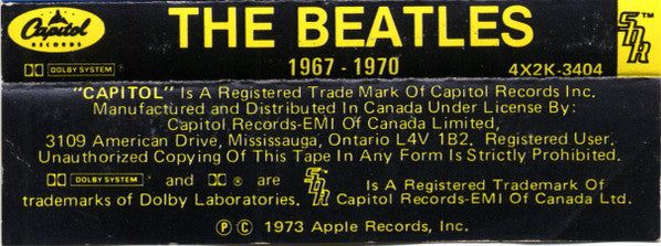 The Beatles – 1967-1970 (Used cassette)