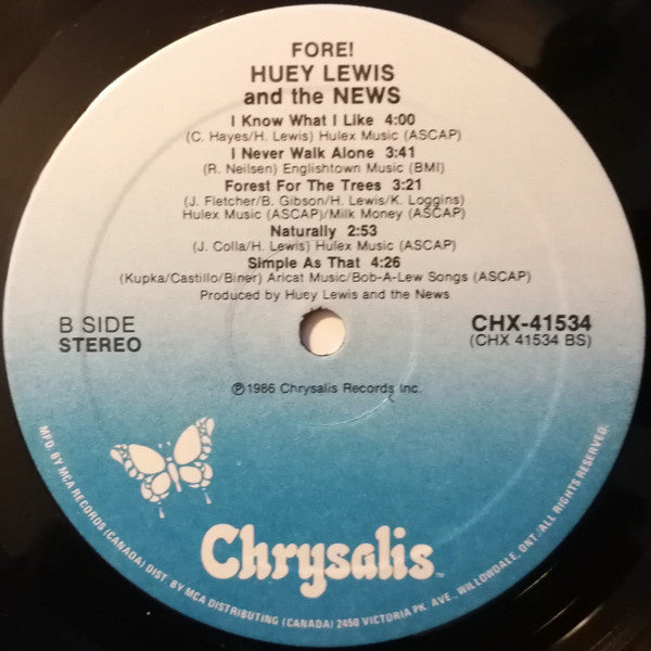 Huey Lewis And The News – Fore! (Used vinyl)