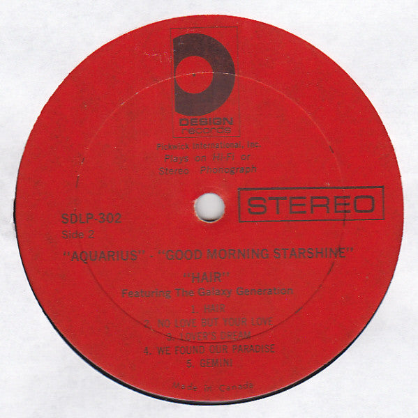 The Galaxy Generation – Hair (Used vinyl)