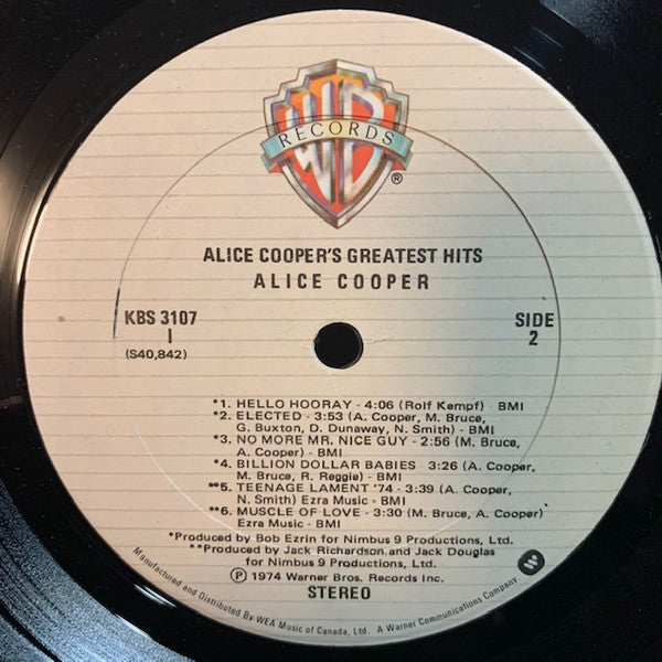 Alice Cooper – Alice Cooper's Greatest Hits (Used vinyl)