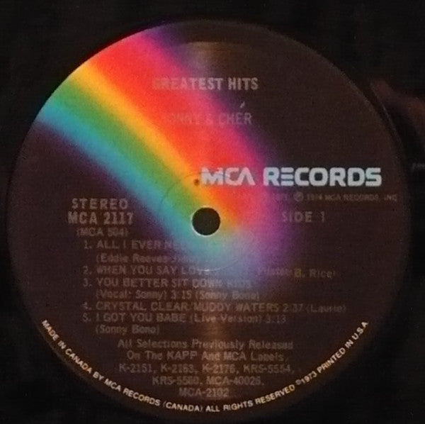 Sonny & Cher – Greatest Hits (Used vinyl)