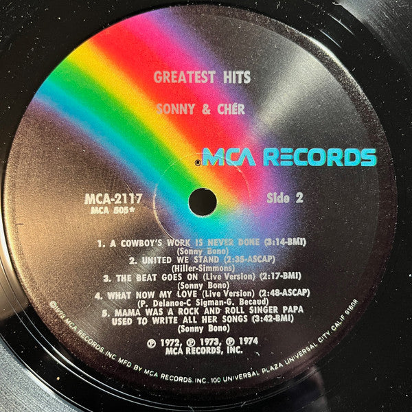 Sonny & Cher – Greatest Hits (Used vinyl)