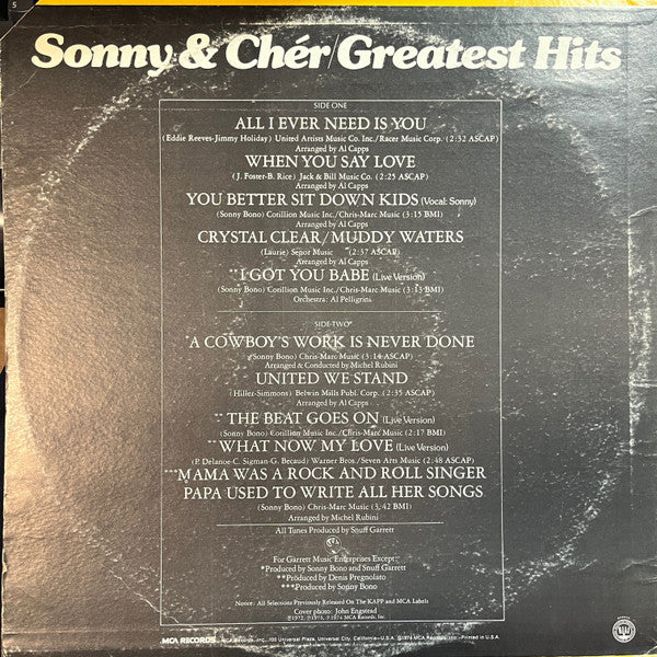 Sonny & Cher – Greatest Hits (Used vinyl)