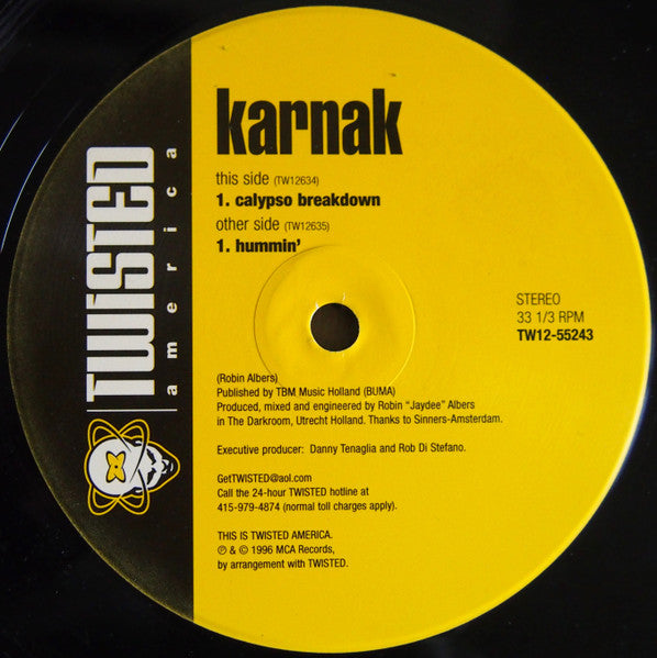 Karnak – Calypso Breakdown / Hummin' (Used vinyl)