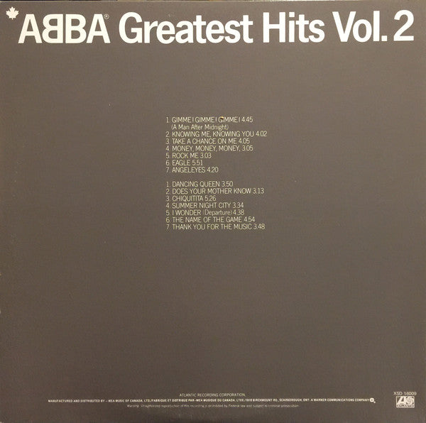 ABBA – Greatest Hits Vol. 2 (Used vinyl)