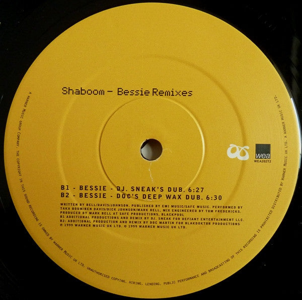 Shaboom – Bessie Remixes (Used vinyl)