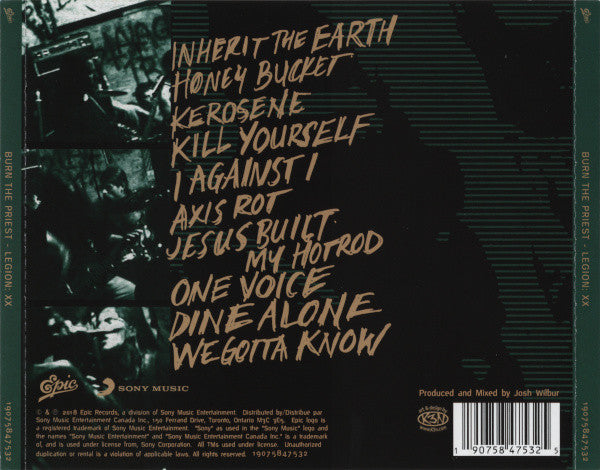 Burn The Priest – Legion: XX (Used CD)