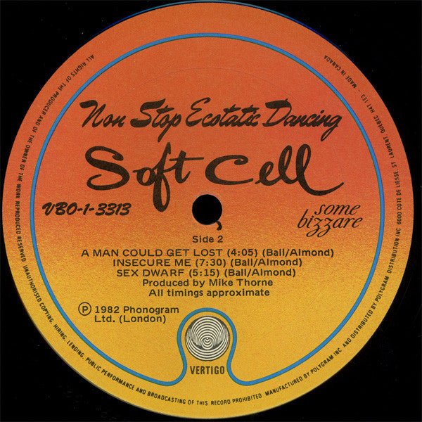 Soft Cell – Non Stop Ecstatic Dancing - Used vinyl - Vertigo pressing