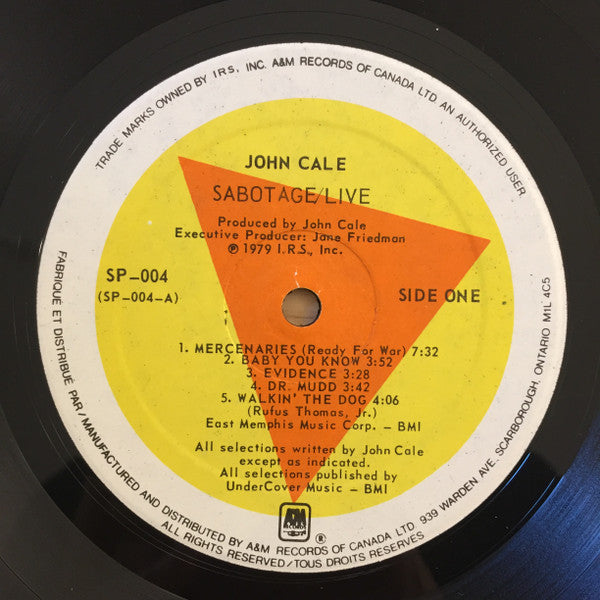 John Cale – Sabotage/Live (Used vinyl)