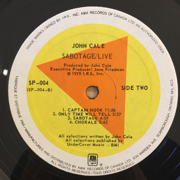 John Cale – Sabotage/Live (Used vinyl)