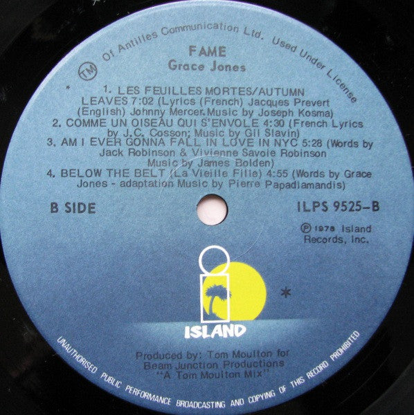 Grace Jones – Fame (Used vinyl)
