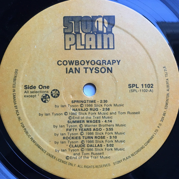 Ian Tyson – Cowboyography (Used vinyl)