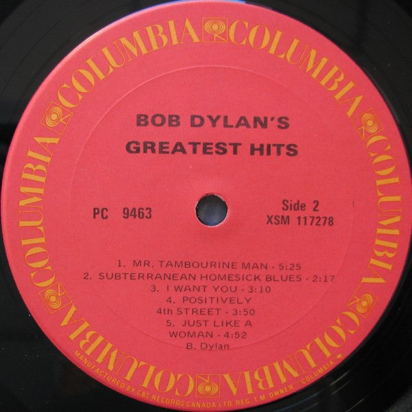 Bob Dylan – Bob Dylan's Greatest Hits (Used vinyl)