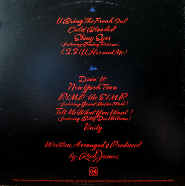 Rick James – Cold Blooded (Used vinyl)