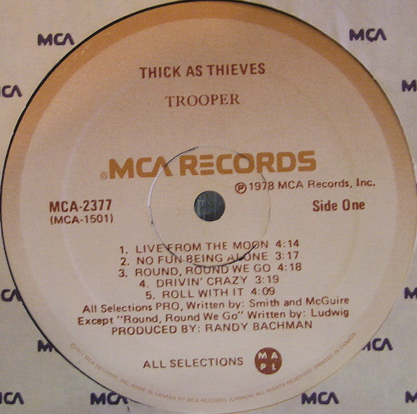 Trooper – Thick As Thieves (Used vinyl)