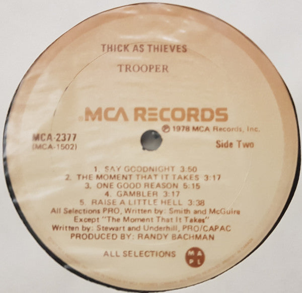 Trooper – Thick As Thieves (Used vinyl)