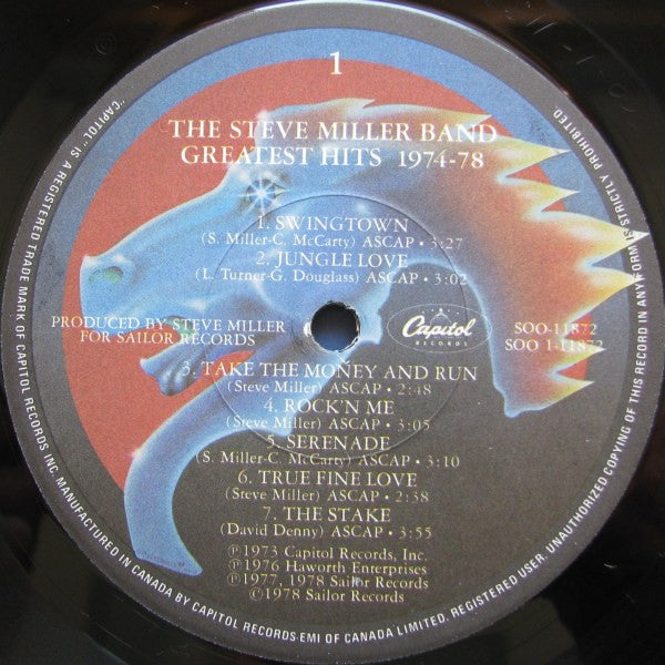 Steve Miller Band – Greatest Hits 1974-78 (Used vinyl)