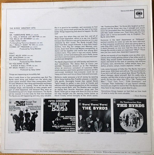 The Byrds – Greatest Hits (Used vinyl)