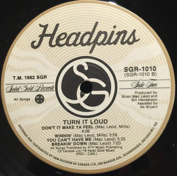 Headpins – Turn It Loud (Used vinyl)
