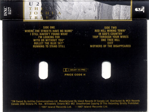 U2 – The Joshua Tree (Used cassette)