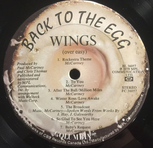 Wings – Back To The Egg (Used vinyl)