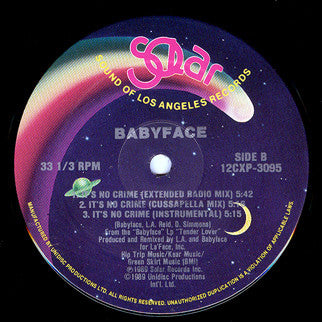 Babyface – It's No Crime (Used vinyl)