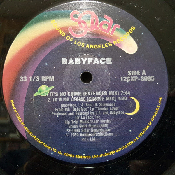 Babyface – It's No Crime (Used vinyl)