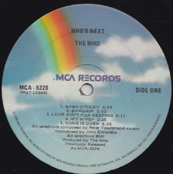 The Who – Who's Next - Half speed master (Used vinyl)