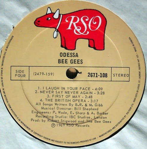 Bee Gees – Odessa (Used vinyl)