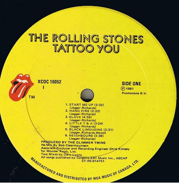 Rolling Stones – Tattoo You (Used vinyl)