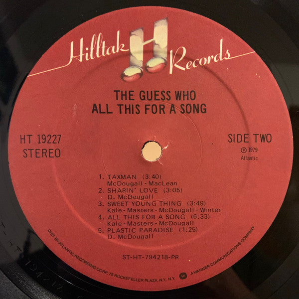 The Guess Who – All This For A Song (Used vinyl)