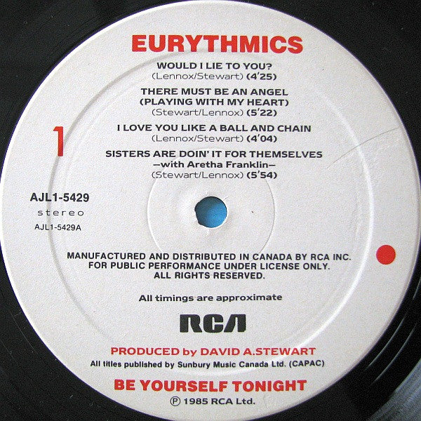 Eurythmics – Be Yourself Tonight (Used vinyl)