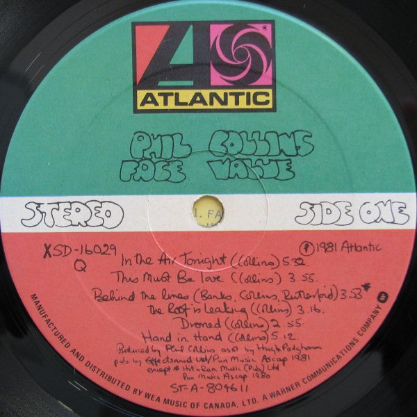 Phil Collins – Face Value (Used vinyl)