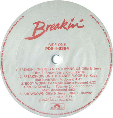 Various – Breakin' (Original Motion Picture Soundtrack) (Used vinyl)