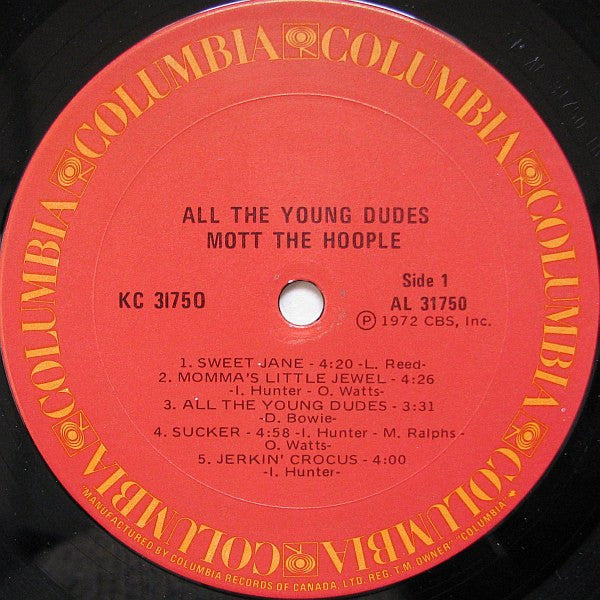 Mott The Hoople – All The Young Dudes (Used vinyl)