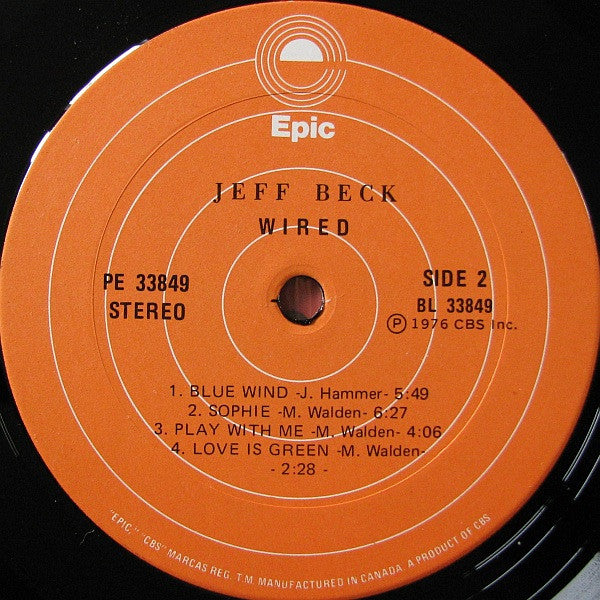 Jeff Beck – Wired (Used vinyl)