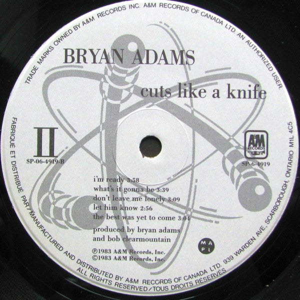 Bryan Adams – Cuts Like A Knife (Used vinyl)