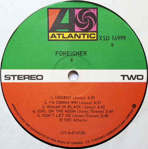 Foreigner – 4 (Used vinyl)